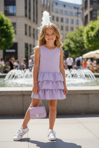 Lilac Frill Slip/ Dress - mylittlev