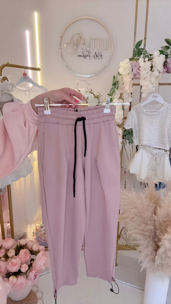 Pink Cotton Joggers