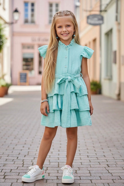 Sweet Frill Dress Pink or Mint - mylittlev