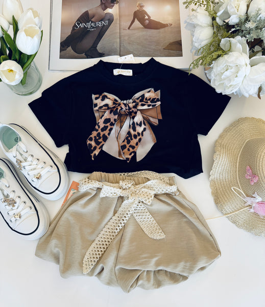 Leopard Bow T-Shirt