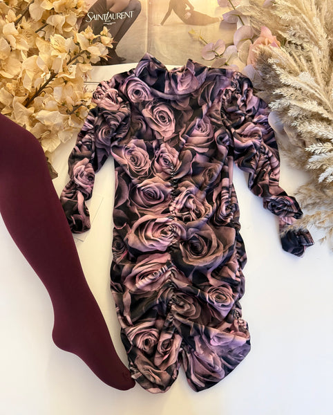 Velour Rose Dress