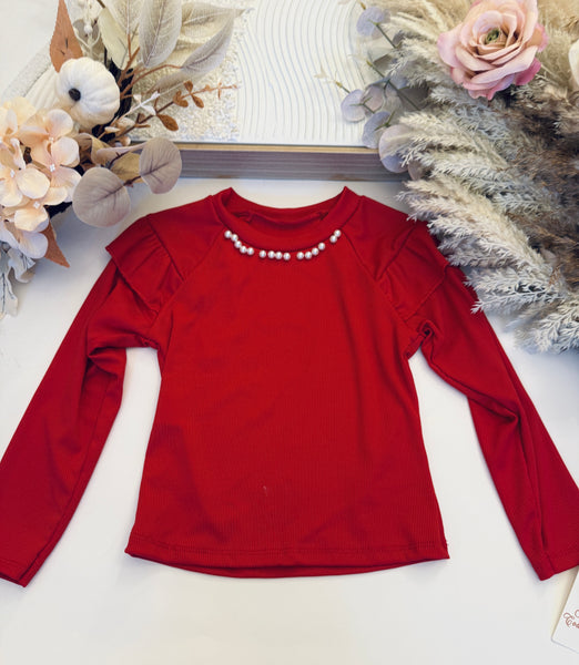 Pearl Neck Top