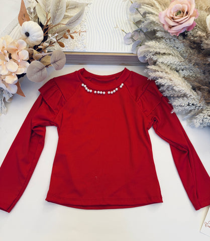 Pearl Neck Top