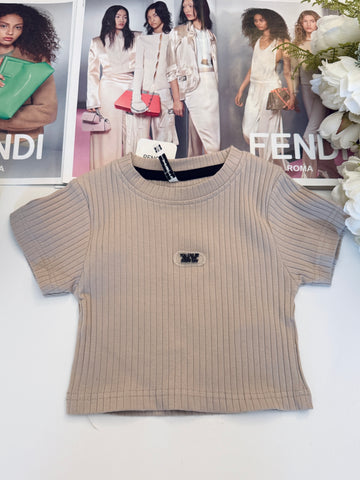 Beige Crop Top