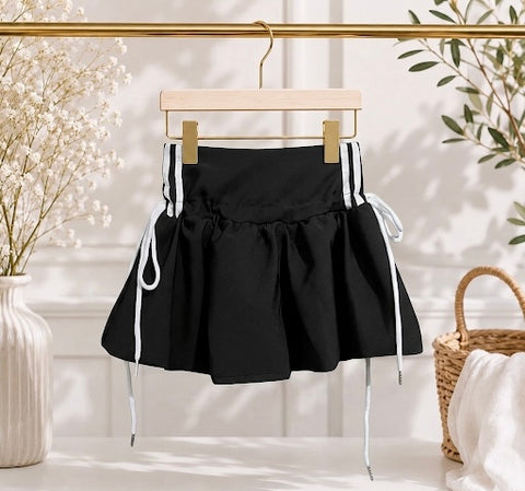 Black Bubble Skorts