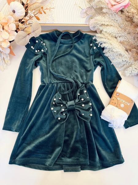 Velour Pearl Dress