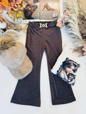 Chocolate Velour Flares