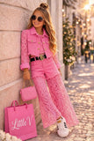 Lace Denim Trousers - mylittlev