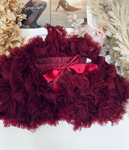 Maroon Tulle Skirt