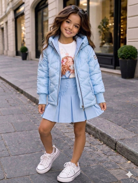 Pastel Spring Hooded Puffer Jacket - mylittlev