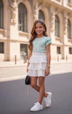 Mint or Pink Blossom Ruffle Dress - mylittlev