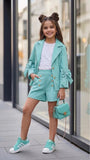 Bow Blazer & Shorts Set - mylittlev