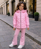 Pastel Spring Hooded Puffer Jacket - mylittlev