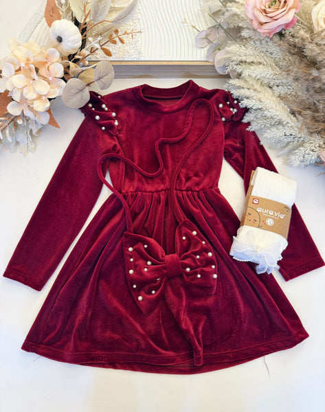 Velour Pearl Dress