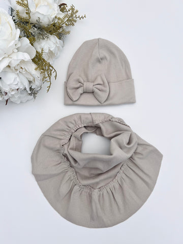 Bow Hat & Snood Set