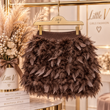 Chocolate Feather Skirt