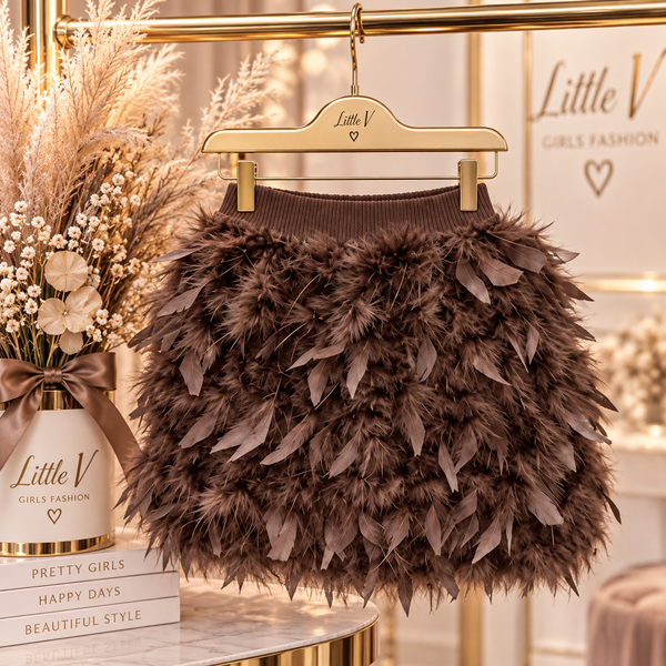Chocolate Feather Skirt