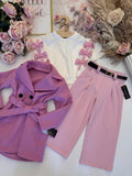 Pink Wide Leg Trousers