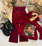 Sequin Velour Flares