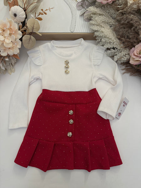 Red & White Warm Dress