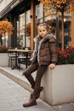 Faux Fur Collar Puffer Jacket