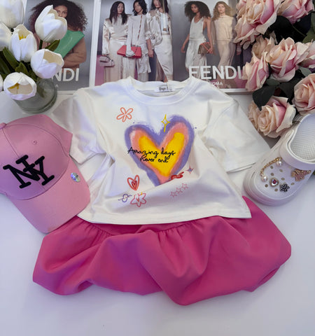 Heart T-Shirt - White