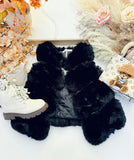 Faux Fur Gilet - Black