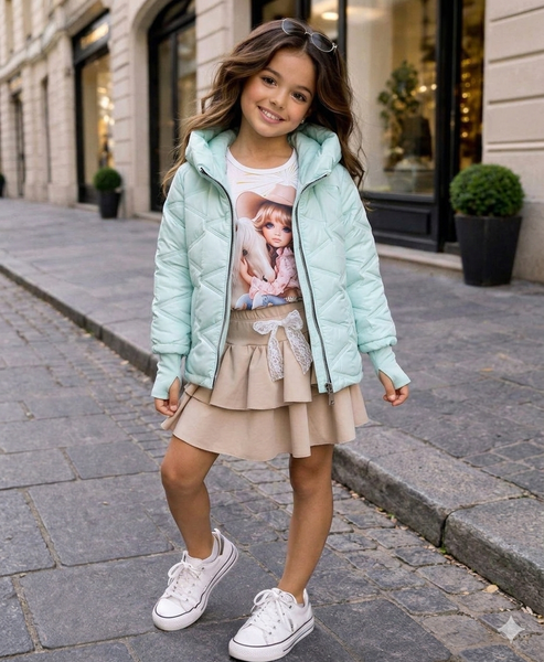 Pastel Spring Hooded Puffer Jacket - mylittlev
