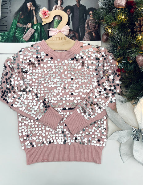 Pink Sequin Jumper