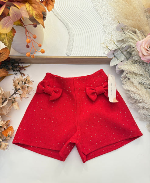 Warm Red Sparkle Shorts
