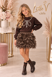 Chocolate Feather Skirt