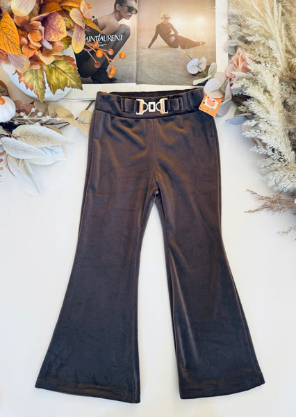 Chocolate Velour Flares