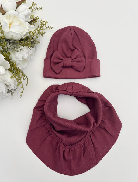 Bow Hat & Snood Set