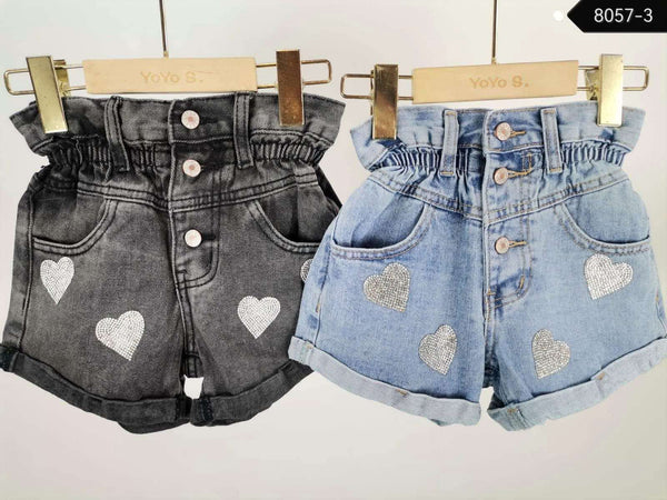 Blue Heart Denim Short