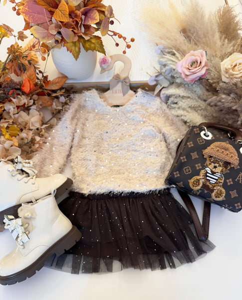 Fluffy Sequin Jumper