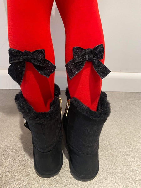 Christmas Bow Tights