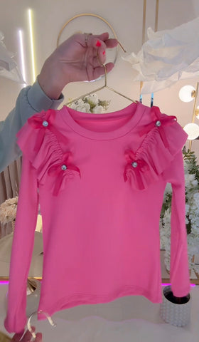 Pink Bow Top