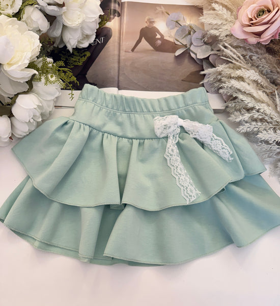 Spring Bow Ruffle Skirt