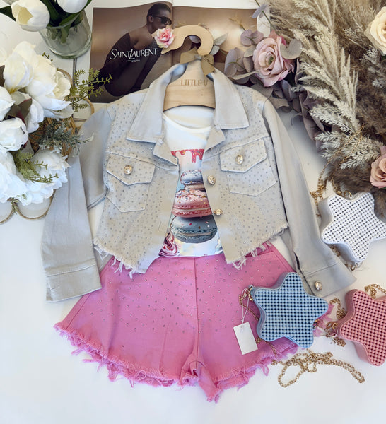 Pink sequin Shorts