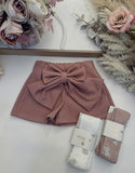 Pink Warm Bow Shorts
