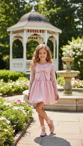 Bow Lace Dress - mylittlev