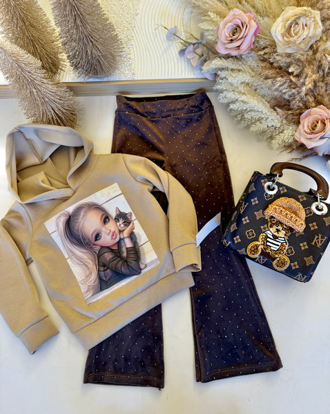 Velour Sequin Flares