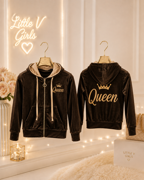 Queen Velour Hoodie - mylittlev