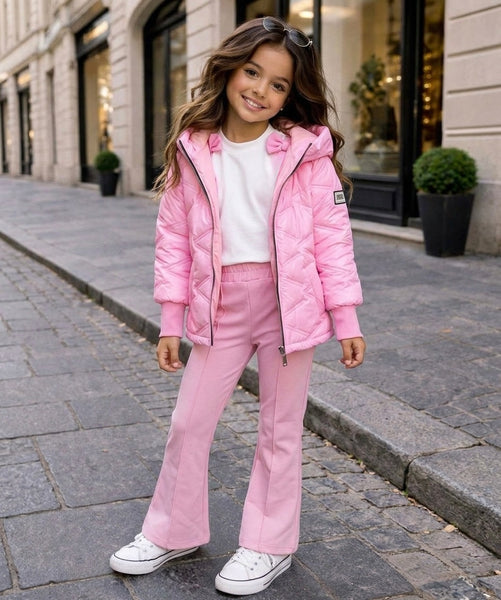 Pastel Spring Hooded Puffer Jacket - mylittlev