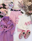 Pink Wide Leg Trousers