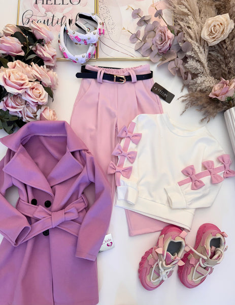 Pink Wide Leg Trousers