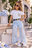 Denim Lace Trousers - mylittlev