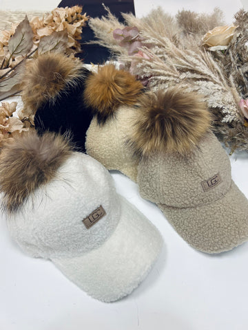 Fuzzy PomPom Hat