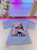 Cool Girl & Pup Blue Tee - mylittlev