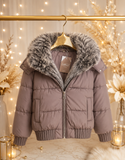 Faux Fur Collar Puffer Jacket